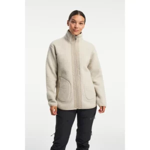 Chaqueta polar mujer TENSON YOKE FULL ZIP 465017895, Arena, vista frontal con modelo