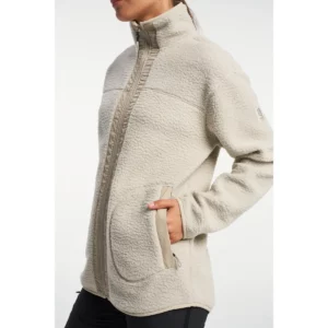 Chaqueta polar mujer TENSON YOKE FULL ZIP 465017895, Arena, con modelo, detalle del bolsillo lateral