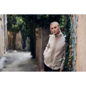 Chaqueta polar mujer TENSON YOKE FULL ZIP 465017895, Arena, con modelo, vista en exterior