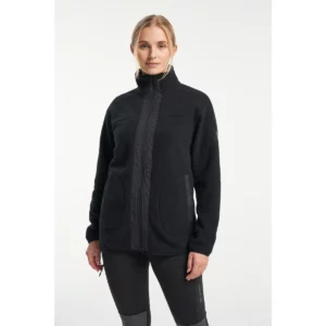 Chaqueta polar mujer TENSON YOKE FULL ZIP 465017895, Negro, con modelo, vista frontal