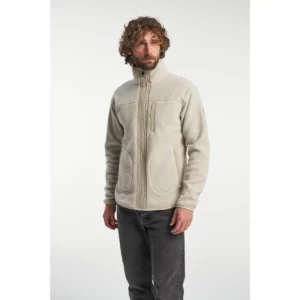 Chaqueta polar hombre TENSON YOKE FULL ZIP 465017896, Arena, vista frontal con modelo