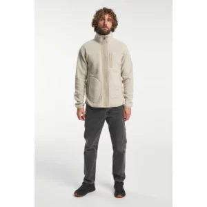 Chaqueta polar hombre TENSON YOKE FULL ZIP 465017896, Arena, con modelo, vista frontal de cuerpo completo