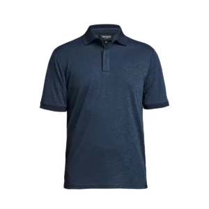 Polo hombre TENSON TXLITE MELANGE POLO 465018060, Azul marino oscuro, vista frontal