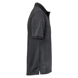 Polo hombre TENSON TXLITE MELANGE POLO 465018060, Negro, lateral derecho