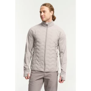 Chaqueta hombre TENSON TXLITE HYBRID ZIP 465018068, Arena, vista frontal con modelo
