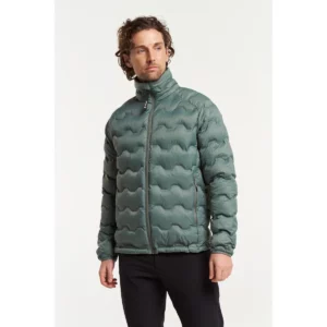 Chaqueta hombre TENSON TXLITE SHIBUI DOWN COLLAR 465018082, Verde grisáceo, vista frontal con modelo