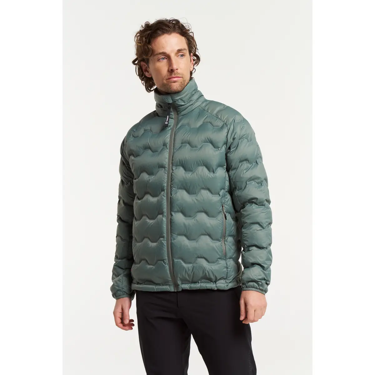 Chaqueta hombre TENSON TXLITE SHIBUI DOWN COLLAR 465018082 1 Chaqueta hombre TENSON TXLITE SHIBUI DOWN COLLAR 465018082, Verde grisáceo, vista frontal con modelo