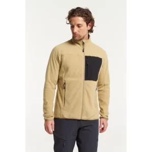 Polar hombre TENSON HIMALAYA FULL ZIP FLEECE 465018221, Beige, vista frontal con modelo