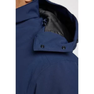 Chaqueta hombre TENSON TUULI JACKET 465018726, Marino oscuro, con modelo, detalle del cuello y la capucha