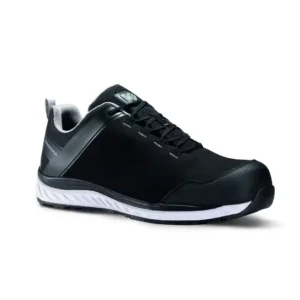 Zapatilla de seguridad Toworkfor HAMMER negra, vista de tres cuartos