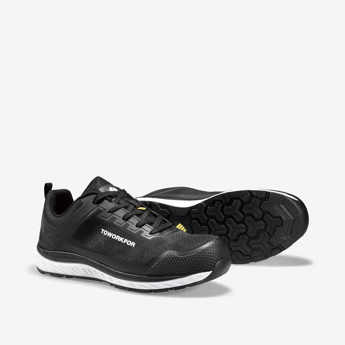 Zapatilla de seguridad Toworkfor SUPER SET BLACK 3 Zapatilla de seguridad Toworkfor SUPER SET BLACK, par de zapatos y suela