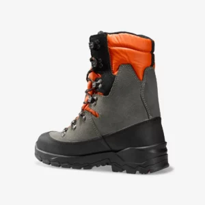 Bota de seguridad Toworkfor LUMBERJACK, vista posterior y lateral