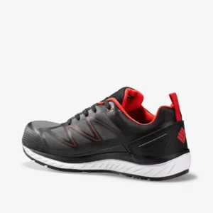 Zapatilla de seguridad Toworkfor WARM UP RED, vista posterior y lateral