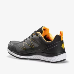 Zapatilla de seguridad Toworkfor WARM UP YELLOW, vista posterior y lateral