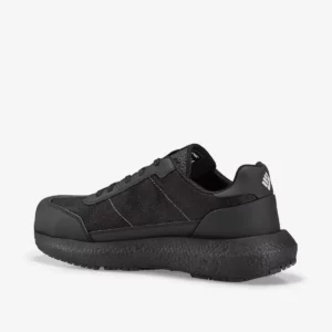Zapatilla de seguridad Toworkfor ZERO ALL BLACK, vista posterior y lateral