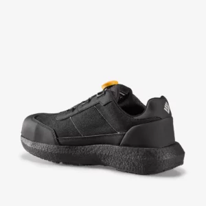 Zapatilla de seguridad Toworkfor ZERO ALL BLACK FAST FIT, vista posterior y lateral