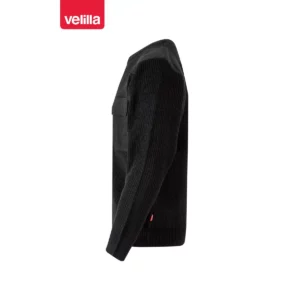 Jersey punto grueso cuello redondo Velilla 100 Negro, vista lateral