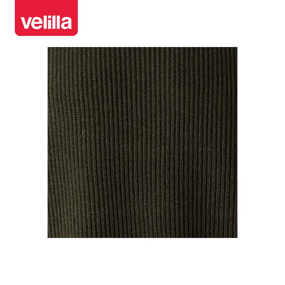 Jersey punto grueso cuello redondo Velilla 100 15 Jersey punto grueso cuello redondo Velilla 100 Verde caza, detalle de tejido de punto