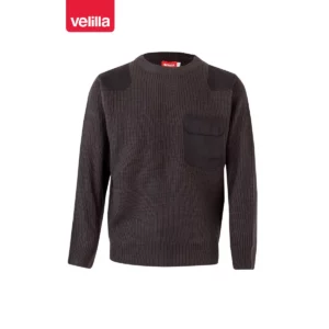 Jersey punto grueso cuello redondo Velilla 100 Gris, vista frontal