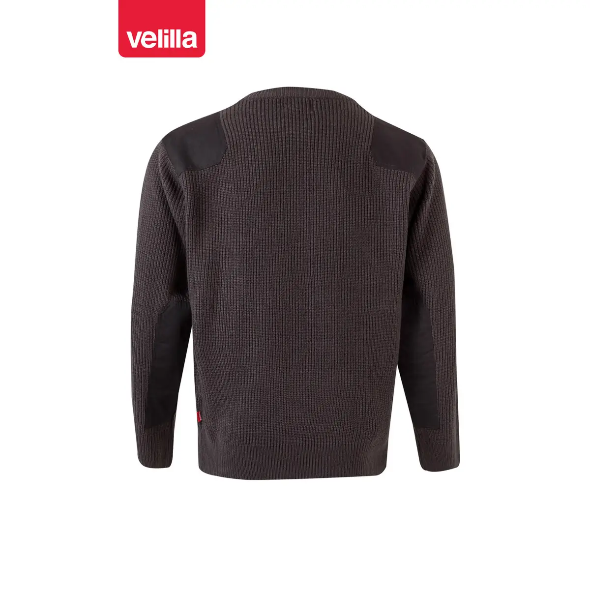 Jersey punto grueso cuello redondo Velilla 100 3 Jersey punto grueso cuello redondo Velilla 100 Gris, vista trasera