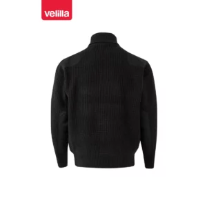 Jersey punto grueso cuello alto Velilla 101 Negro, vista trasera
