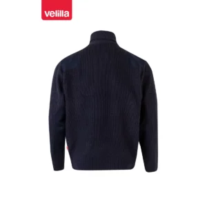 Jersey punto grueso cuello alto Velilla 101 Azul marino, vista trasera