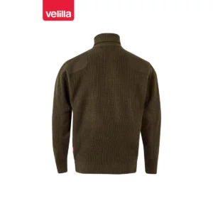 Jersey punto grueso cuello alto Velilla 101 Verde caza, vista trasera