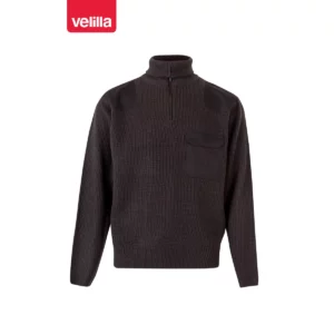 Jersey punto grueso cuello alto Velilla 101 Gris, vista frontal