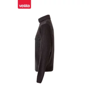 Jersey punto grueso cuello alto Velilla 101 Gris, vista lateral