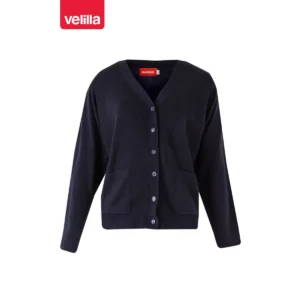 Chaqueta punto fino mujer Velilla 103 Azul marino, vista frontal