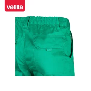 Pantalón multibolsillos Velilla 103001 Verde, detalle de cintura y bolsillo trasero