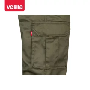 Pantalón multibolsillos Velilla 103001 Verde caza, detalle de bolsillo lateral