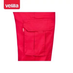 Pantalón multibolsillos Velilla 103001 Rojo, detalle de bolsillo lateral