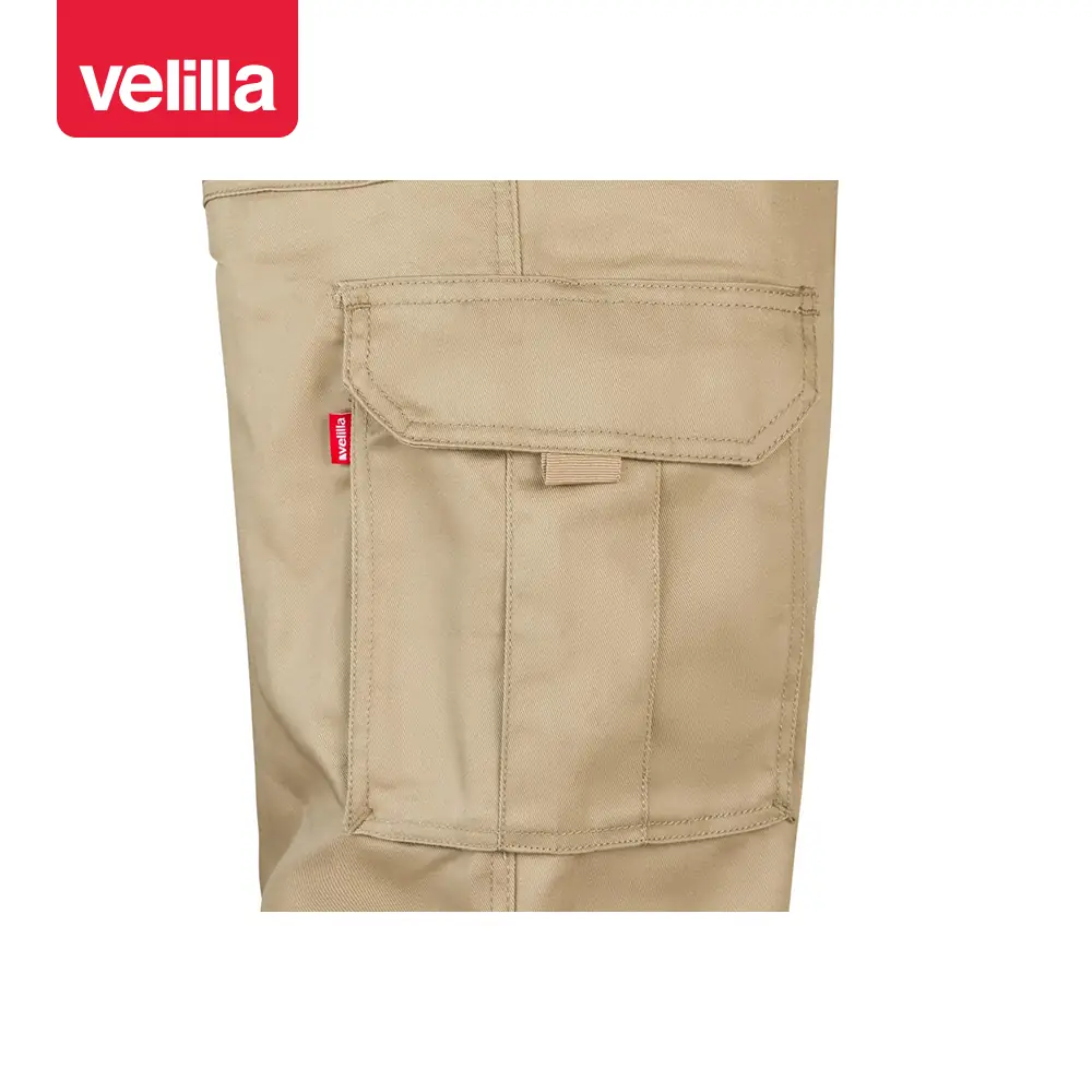 Pantalón multibolsillos Velilla 103001 21 Pantalón multibolsillos Velilla 103001 Beige arena, detalle de bolsillo lateral