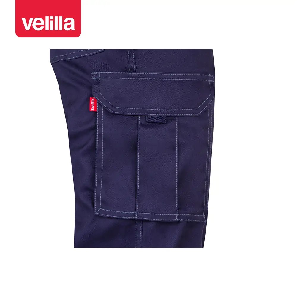 Pantalón stretch multibolsillos Velilla 103002S 16 Pantalón stretch multibolsillos Velilla 103002S Azul marino, detalle de bolsillo lateral