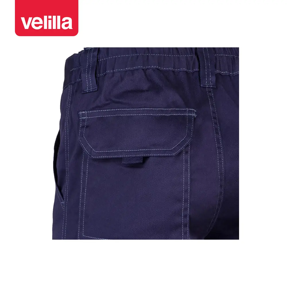 Pantalón stretch multibolsillos Velilla 103002S 17 Pantalón stretch multibolsillos Velilla 103002S Azul marino, detalle de bolsillo trasero