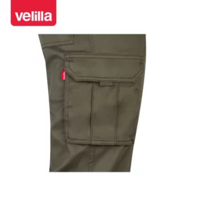 Pantalón stretch multibolsillos Velilla 103002S Verde caza, detalle de bolsillo lateral