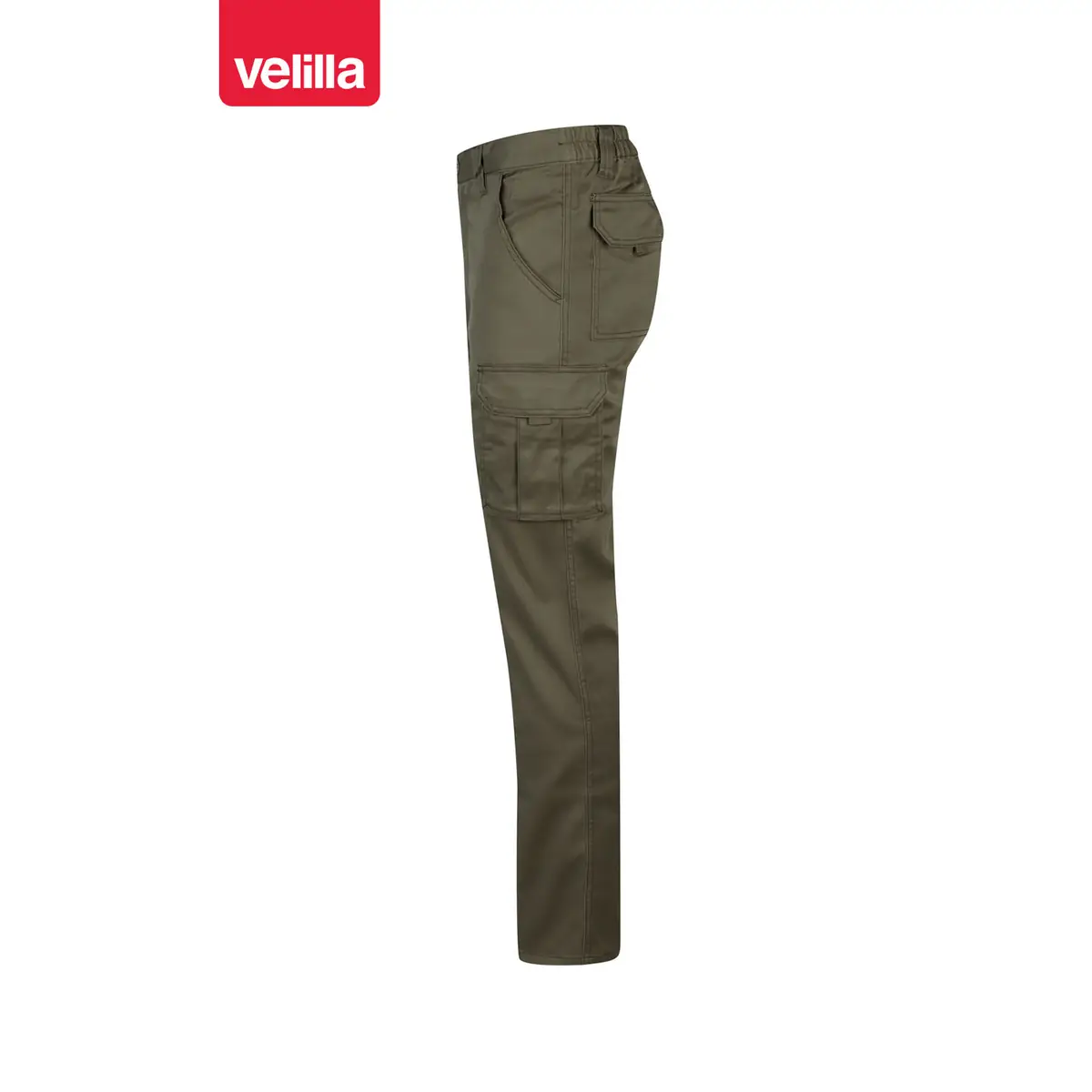 Pantalón stretch multibolsillos Velilla 103002S 51 Pantalón stretch multibolsillos Velilla 103002S Verde caza, vista lateral