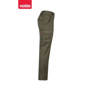 Pantalón stretch multibolsillos Velilla 103002S Verde caza, vista lateral opuesta