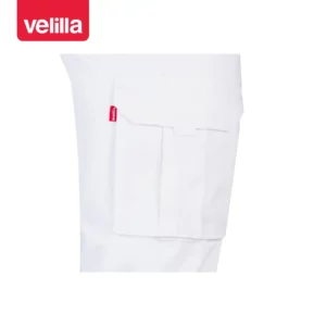 Pantalón stretch multibolsillos Velilla 103002S Blanco, detalle de bolsillo lateral