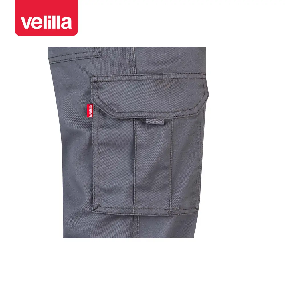 Pantalón stretch multibolsillos Velilla 103002S 7 Pantalón stretch multibolsillos Velilla 103002S Gris, detalle de bolsillo lateral