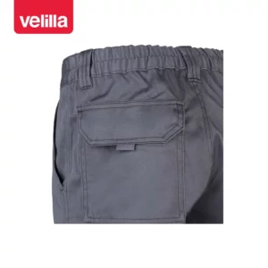 Pantalón stretch multibolsillos Velilla 103002S Gris, detalle de bolsillo trasero