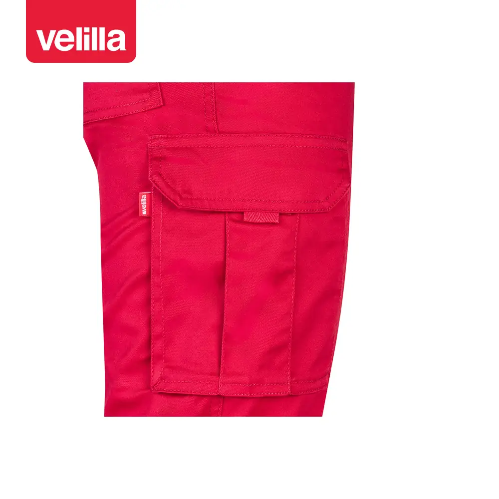 Pantalón stretch multibolsillos Velilla 103002S 24 Pantalón stretch multibolsillos Velilla 103002S Rojo, detalle de bolsillo lateral