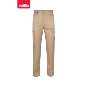 Pantalón stretch multibolsillos Velilla 103002S Beige arena, vista frontal
