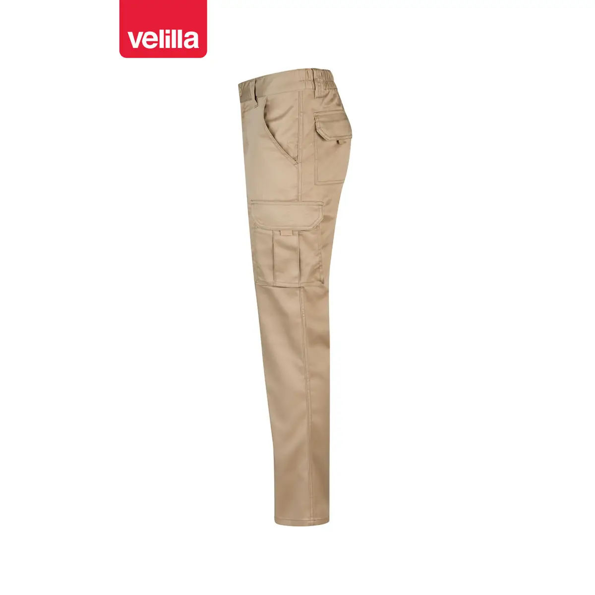 Pantalón stretch multibolsillos Velilla 103002S 55 Pantalón stretch multibolsillos Velilla 103002S Beige arena, vista lateral