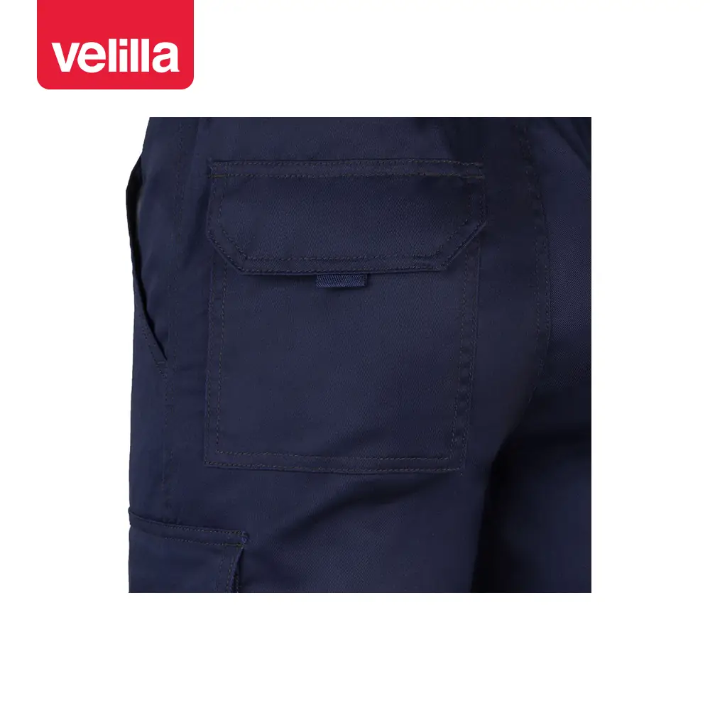 Pantalón stretch multibolsillos Velilla 103002S 13 Pantalón stretch multibolsillos Velilla 103002S Azul navy, detalle de bolsillo trasero