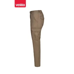 Pantalón multibolsillos mujer Velilla 103002SW Beige arena, vista lateral
