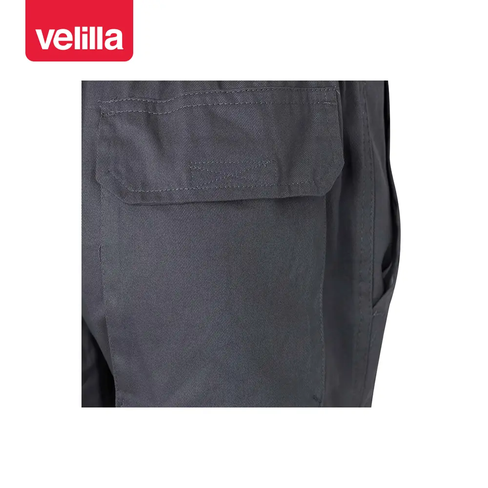 Pantalón algodón multibolsillos Velilla 103003 16 Pantalón algodón multibolsillos Velilla 103003 Gris, detalle de tapeta del bolsillo lateral