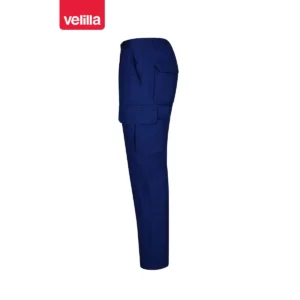 Pantalón algodón multibolsillos Velilla 103003 Azulina, vista lateral