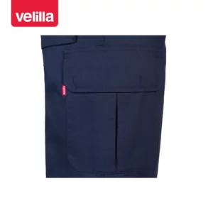 Pantalón algodón multibolsillos Velilla 103003 Azul navy, detalle de bolsillo lateral